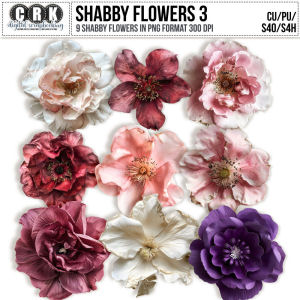 (CU) Shabby Flowers Set 3 by CRK