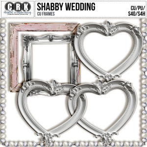 (CU) Shabby Wedding Frames 01 by CRK 