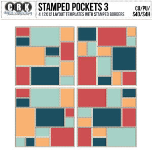 Stamped Pockets 3 Layout Templates (CU) Ok by CRK 