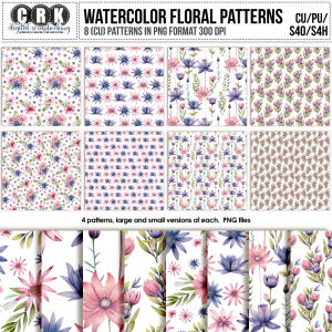(CU) Watercolor Patterns 1 by CRK