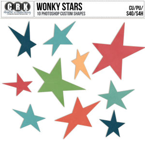 (CU) Wonky Stars Custom Shapes by CRK