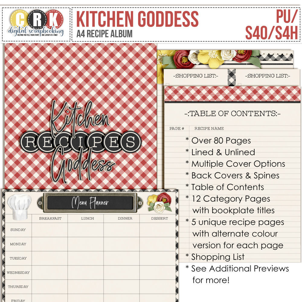LOTF - Kitchen Goddess Recipe Album by CRK