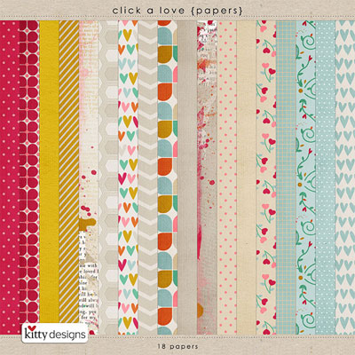 Click A Love Papers by Kitty Designs