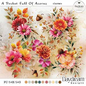 A Pocket Full Of Acorns Clusters by Daydream Designs  