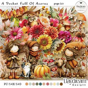 A Pocket Full Of Acorns Page Kit by Daydream Designs   