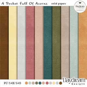 A Pocket Full Of Acorns Solid Papers by Daydream Designs