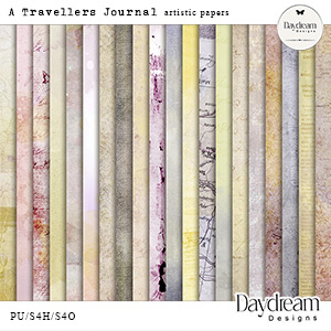 A Travellers Journal Artistic Papers by Daydream Designs 