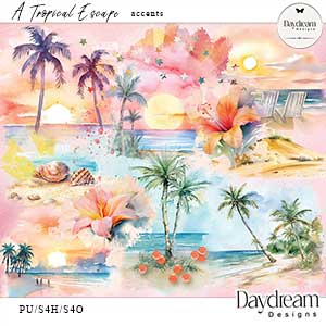 A Tropical Escape Accents by Daydream Designs   