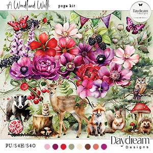 A Woodland Walk Page Kit by Daydream Designs    