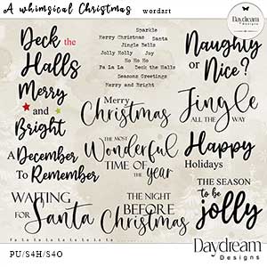 A Whimsical Christmas Wordart by Daydream Designs 