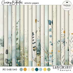 Chasing Butterflies Artistic Papers by Daydream Designs  