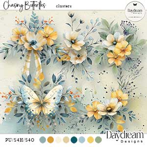 Chasing Butterflies Clusters by Daydream Designs    