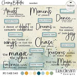 Chasing Butterflies WordArt by Daydream Designs   