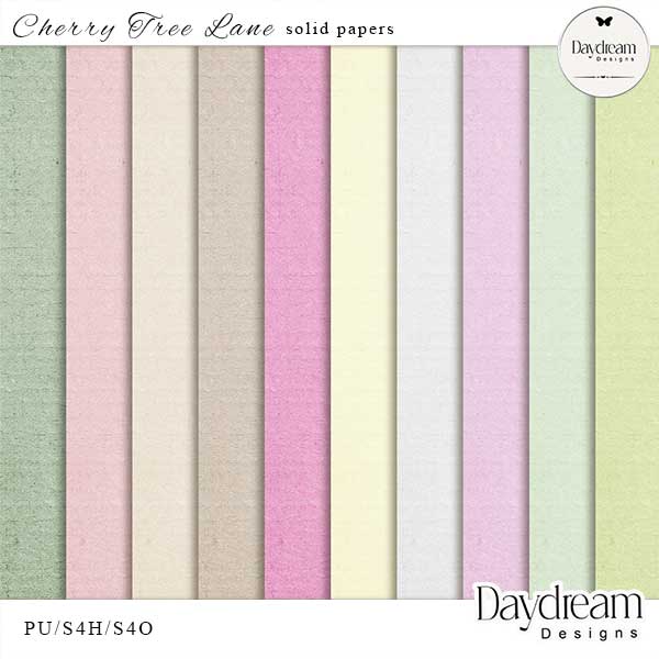 Cherry Tree Lane Solid Papers by Daydream Designs