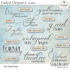 Faded Elegance WordArt by Daydream Designs 