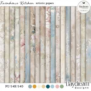 Farmhouse Kitchen Artistic Papers by Daydream Designs 