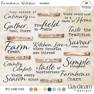 Farmhouse Kitchen WordArt by Daydream Designs  