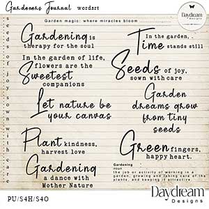 Gardeners Journal WordArt by Daydream Designs 