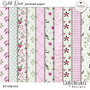 Gold Dust Patterned Papers by Daydream Designs  