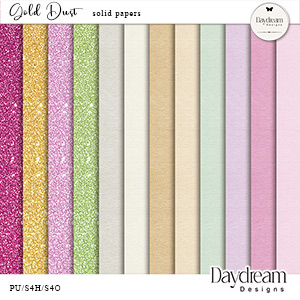 Gold Dust Solid Papers by Daydream Designs 