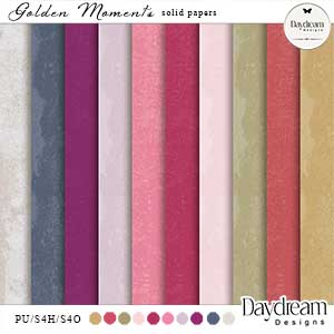 Golden Moments Solid Papers by Daydream Designs
