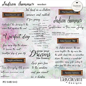 Indian Summer WordArt by Daydream Designs 