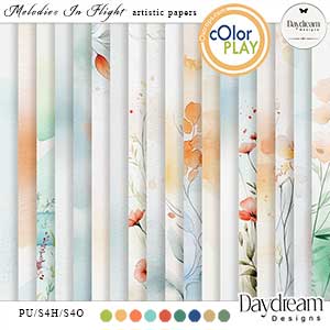 Melodies In Flight Artistic Papers by Daydream Designs 