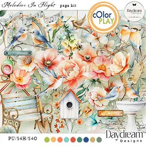 Melodies In Flight Page Kit by Daydream Designs    