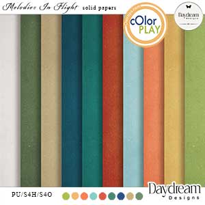 Melodies In Flight Solid Papers by Daydream Designs