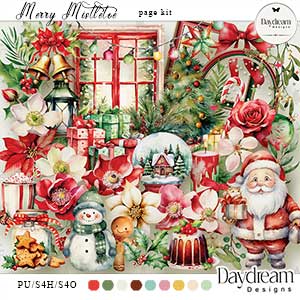 Merry Mistletoe Page Kit by Daydream Designs   