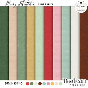 Merry Mistletoe Solid Papers by Daydream Designs