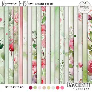 Romance In Bloom Artistic Papers by Daydream Designs 