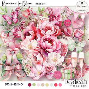 Romance In Bloom Page Kit by Daydream Designs    