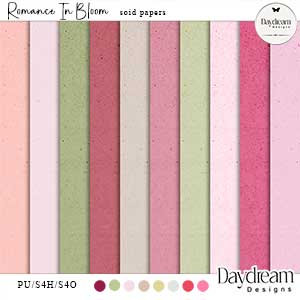 Romance In Bloom Solid Papers by Daydream Designs