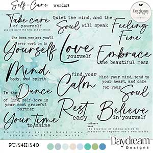 Self Care WordArt by Daydream Design 