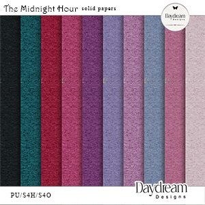 The Midnight Hour Solid Papers by Daydream Designs