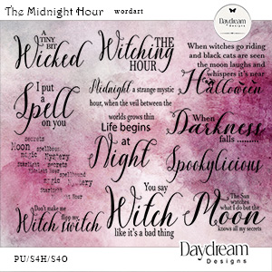 The Midnight Hour WordArt by Daydream Designs