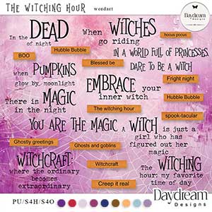 The Witching Hour WordArt by Daydream Designs