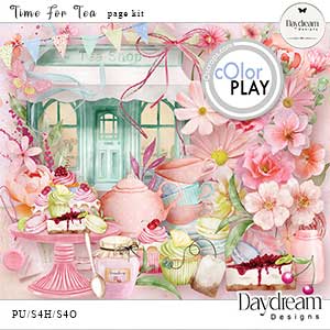 Time For Tea Page Kit By Daydream Designs     