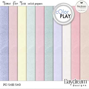 Time For Tea Solid Papers By Daydream Designs
