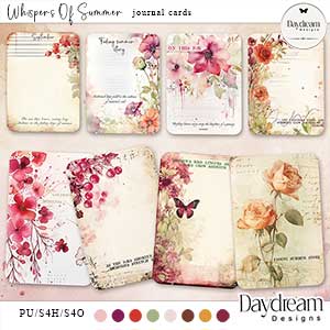Whispers Of Summer Journal Cards by Daydream Designs    