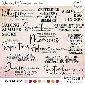 Whispers Of Summer WordArt by Daydream Designs   