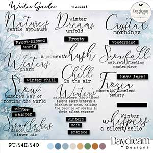 Winter Garden WordArt by Daydream Designs 