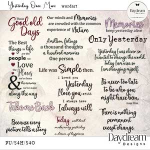 Yesterday Once More WordArt by Daydream Designs  