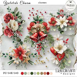 Yuletide Charm Clusters by Daydream Designs   