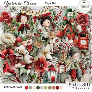 Yuletide Charm Page Kit by Daydream Designs  