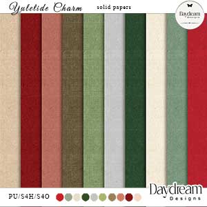 Yuletide Charm Solid Papers by Daydream Designs