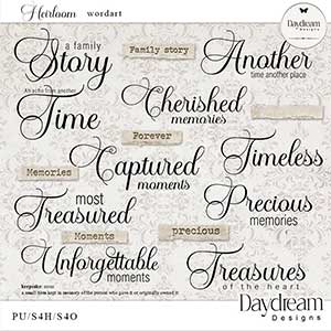 Heirloom Wordart by Daydream Designs  