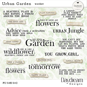 Urban Garden WordArt by Daydream Designs
