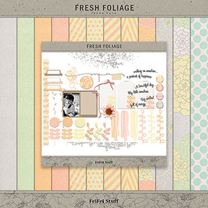 Fresh Foliage Digital Scrapbook Kit by FeiFei Stuff